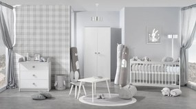 Zásuvková komoda Spencer - biela/šedá