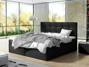Kontinentálna posteľ 160 cm Cinara (ekokoža soft 011 (čierna). Vlastná spoľahlivá doprava až k Vám domov. 1054107