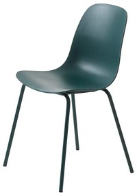 Tyrkysovomodrá plastová jedálenská stolička Whitby – Unique Furniture
