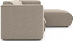 Svetlohnedá rohová pohovka (pravý roh/s leňoškou) Merid – Ropez