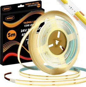 BERGE LED pásik COB Neon 24V - 480D - 9W/m - IP20 - 5m - 990lm - teplá farba