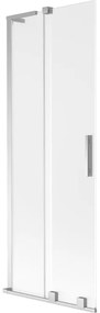 Mexen Velar L, 2-krídlová posuvná vaňová zástena 75 x 150 cm, 8mm sklo námraza, chrómová, 896-075-003-31-01