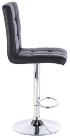 LuxuryForm DESIGN Barová stolička TOLEDO na striebornom tanieri - čierna