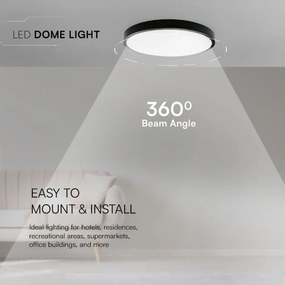 LED Kúpeľňové stropné svietidlo LED/36W/230V IP44 4000K pr. 35 cm čierna
