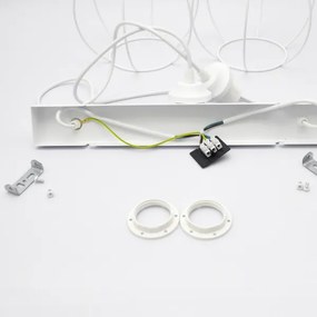 Detský luster na lanku STARS 2xE27/15W/230V modrá/biela