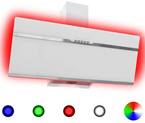 RGB Nástenný digestor s LED 90 cm nehrdzavejúca oceľ a tvrdené sklo