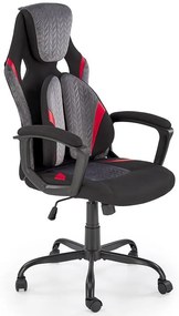 Kreslo pre hráča Jensen čierna/sivá/červená
