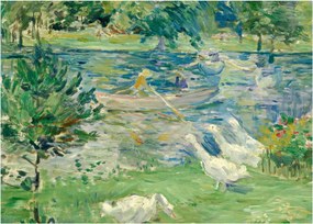 Obraz - Berthe Morisot, Girl in a Boat with Geese, reprodukcia (70x50 cm)