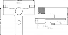 Mexen Royo One vaňová batéria, čierna / zlatá, 72231-75
