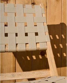 Drevené záhradné kreslo v prírodnej farbe Chabeli – Kave Home