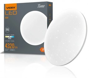 Plafond LED stropné svietidlo 48W 4320lm 4000K Neutral TOMA VIDEX