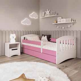 XXXLutz POSTEĽ PRE DETI A MLÁDEŽ 80/180 cm, biela, pink MID.YOU - Detské izby - 002142000117