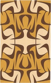 GDmats, Dizajnový kusový koberec Concentrations, 130x170, žltá, chodba / predsieň