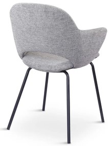 Svetlosivé čalúnené jedálenské kreslá v súprave 2 ks Rowley – Unique Furniture