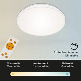 Briloner 7377-016 - LED Stmievateľné stropné svietidlo LED/12W/230V 3000-6500K