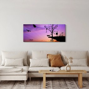 Obraz - Siluety zvierat (120x50 cm)
