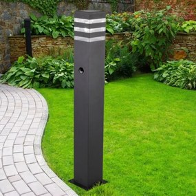 Vonkajšia lampa so senzorom TEKSAS 1xE27/12W/230V IP44 74 cm antracit