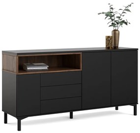 Čierna komoda 176x90x49 cm Roomers – Tvilum