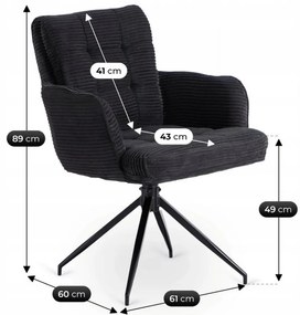 Otočná stolička MIA čierna