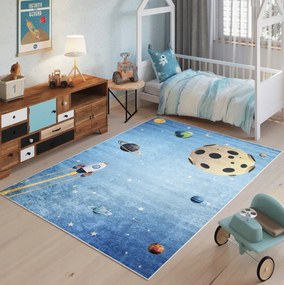 Detský koberec s motívom vesmíru Šírka: 80 cm | Dĺžka: 150 cm