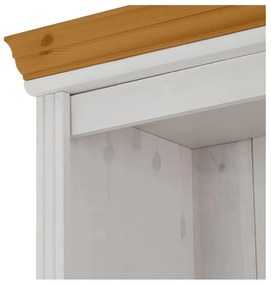 Biela knižnica z borovicového dreva 74x223x37 cm Anita – Støraa