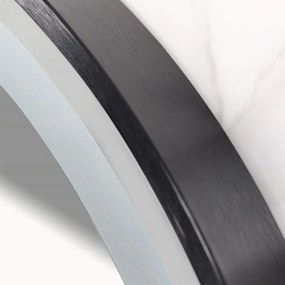 Kulaté dotykové zrcadlo s LED osvětlením MMJ 90 cm černé