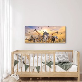Obraz - Africké zvieratá (120x50 cm)