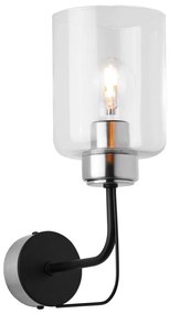 Jupiter 1885 - Nástenné svietidlo CERES 1xE27/15W/230V matný chróm/čierna