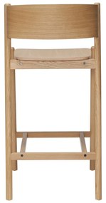Barová stolička v dekore duba v prírodnej farbe (výška sedadla 75 cm) Oblique – Hübsch