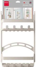 Sivá závesná plastová kúpeľňová polička – Metaltex