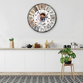 Gario Hodiny na stenu Káva v šálke Rozmery: 80 x 80 cm