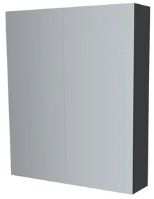 Mereo, Mereo Kúpeľňová zrkadlová skrinka 80 cm, galerka, 2 x dvierka, Multidecor, Šedá antracit, MER-CN798G82SEAN
