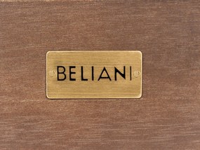 Záhradný stolík z certifikovaného akáciového dreva 90 x 75 cm tmavé drevo TIMOR II Beliani