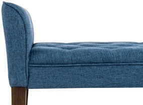 Lavica Cleopatra Chaiselongue látka, nohy antik tmavé - Modrá