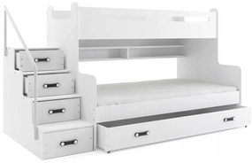 Interbeds MAX 3 poschodová posteľ 200x120 + matrace biela 2025