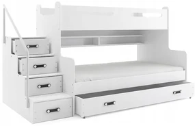 Interbeds MAX 3 poschodová posteľ 200x120 + matrace biela 2025