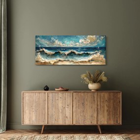Obraz - Maľba mora (120x50 cm)