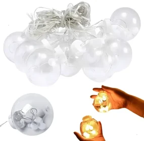 Vianočný svetelný záves 138 LED banky teplá biela