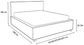 Čalúnená posteľ  TORNET, 160x200, madryt 1100