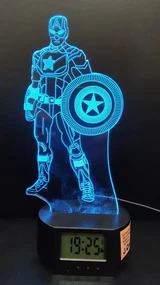 3Dmix 3DL-SMRT034 – 3D LED nočná lampa - Kapitán Amerika (Captain America) (Smart)