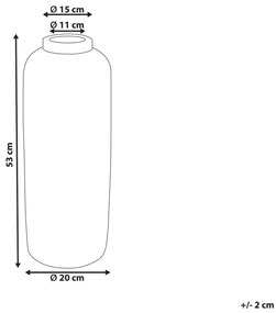 Terakota Dekoratívna váza 53 Hnedá Béžová ITANOS Beliani