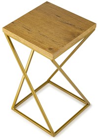 STOJAN NA KVETINÁČ LOFT7 40X24X24 CM ZLATÁ/HNEDÁ