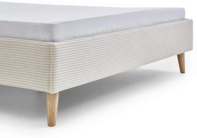 Čalúnená posteľ kiwick 140 x 20 cm menčester béžová MUZZA