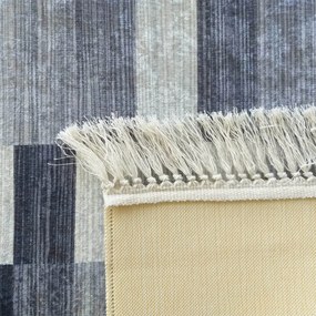 DY Sivý koberec s geometrickým vzorom Blanka 01 Rozmer: 80x200 cm