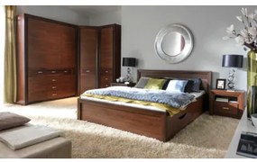 Úzka komoda so zásuvkami, tmavohnedá PARIS