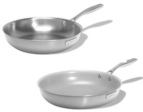 Elmich Sada panvíc 2 ks, nerezová a nepriľnavá panvica, 24 cm + 28 cm