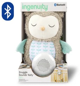 Uspávačik plyšový hudobný sova Nally™ s bluetooth 0m+
