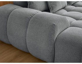 Tmavosivá ženilková rozkladacia/s úložným priestorom rohová pohovka (pravý roh/do tvaru "U") Everest – Bobochic Paris