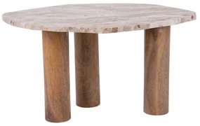 Odkladací stolík s doskou v dekore mramoru 50x75 cm Organic – Leitmotiv