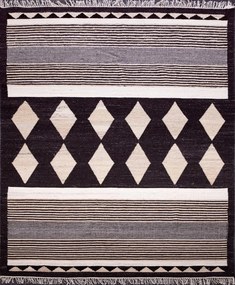 Diamond Carpets koberce Ručne viazaný kusový koberec Alberta DESP P114 Dark Coffee Mix - 140x200 cm